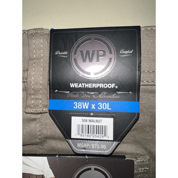 Weatherproof Trail Utility Pants Men’s 38Wx30L #308 Walnut - Picture 8 of 8